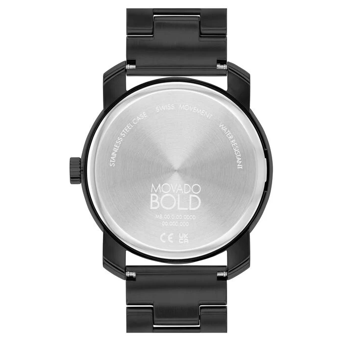 Pre-owned Movado 3601034 Trend Propel Black Dial Black Stainless Steel Bracelet Mens Watch