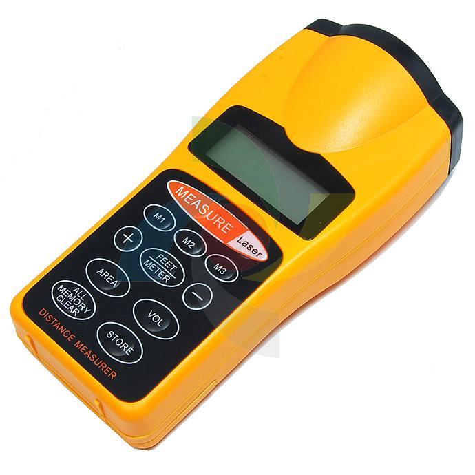 Misuratore Di Distanza Metro Telemetro Ultrasuoni Puntatore Laser CP-3007 cir