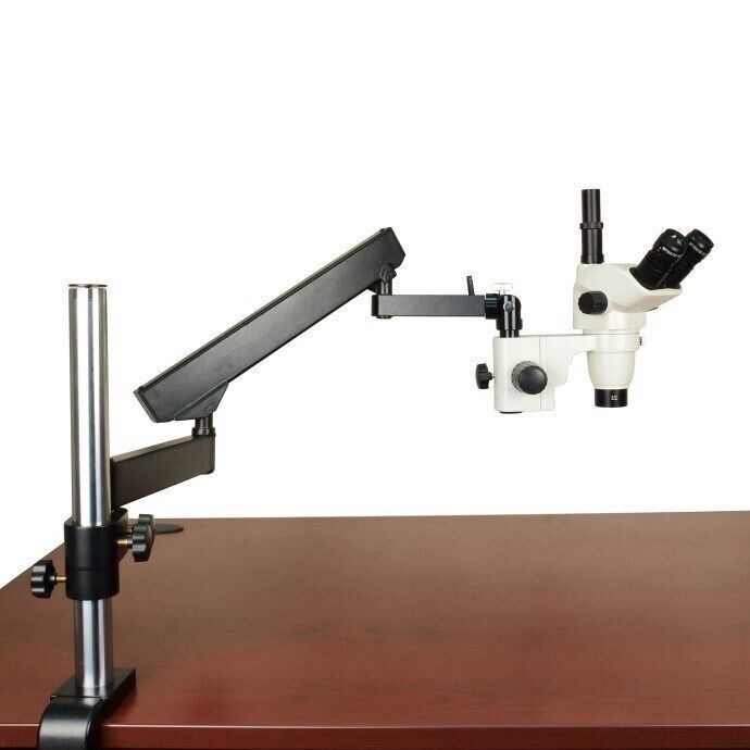 3.4-90X Trinocular Microscope+Articulating Stand+Barlow 4 Large Parts Inspection