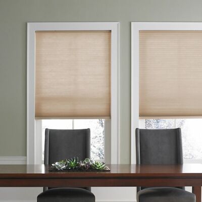 Real Simple Solutions Cordless Roman Cellular Shade 34  X 72  NEW SAND