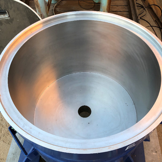 7.5 CU FT stainless steel mix tank 50 gallon solids mixer