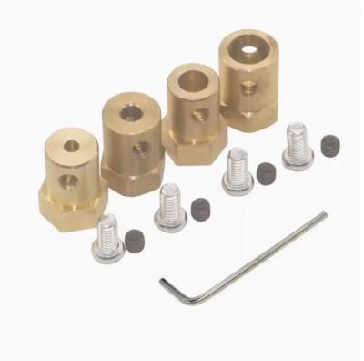 Brass hexagonal coupling for axial Scx24 AXI9008 short TT coupling 3/4/5/6/7/8mm