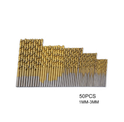 50Pcs/Set Mini Twist Drill Bits Set HSS Drill Mini Micro Round Shank Wood Tools