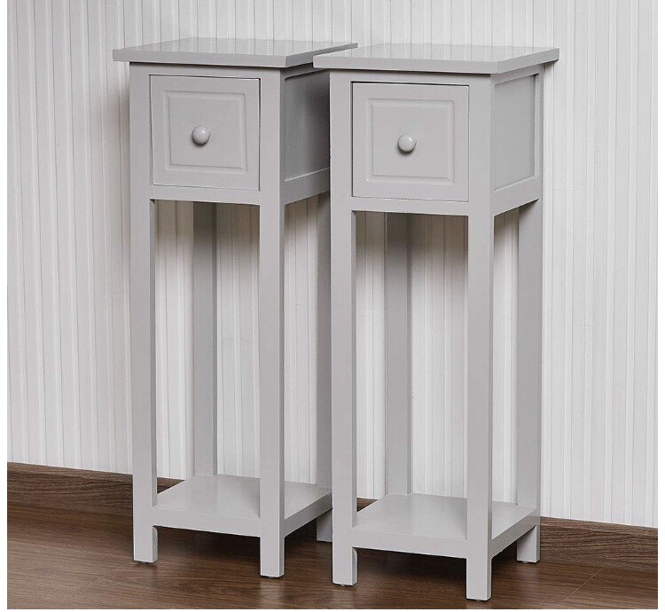 Grey telephone tables/bedside tables pair in Comber, County Down