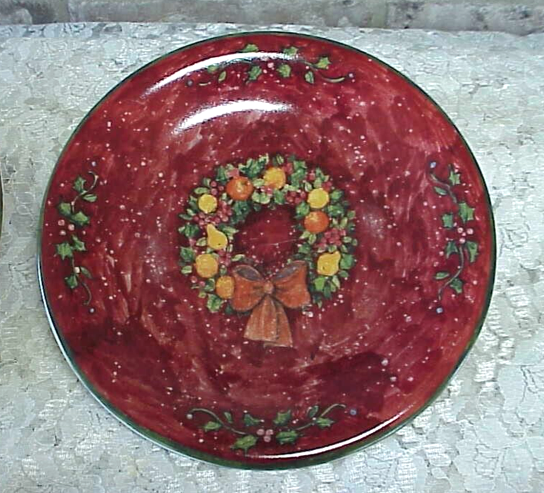 Vintage Susan Winget Holiday Dessert Plates (4) Certified International 8" NICE