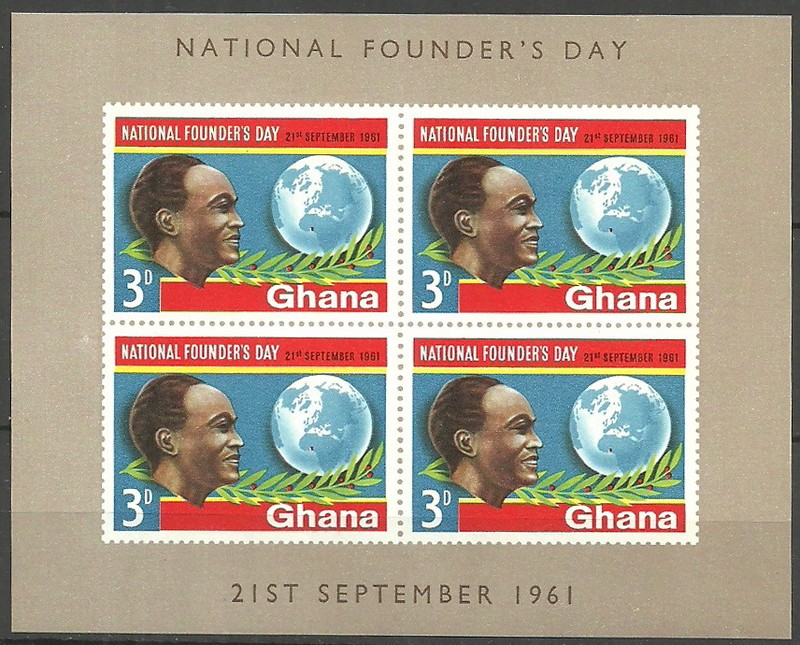 Ghana - 52. Geburtstag Von Kwame Nkrumah Block 3 Postfrisch 1961 Mi.Nr. 106