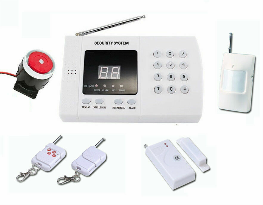 Kit Allarme Casa Antifurto Wireless Senza Fili Sirena Garage Negozio awe