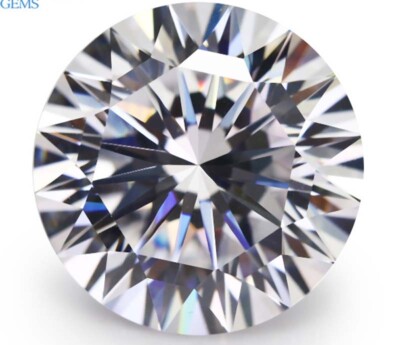 AAAAA Natural Mine White Sapphire Round Faceted Cut VVS Loose Gems U Pick Size