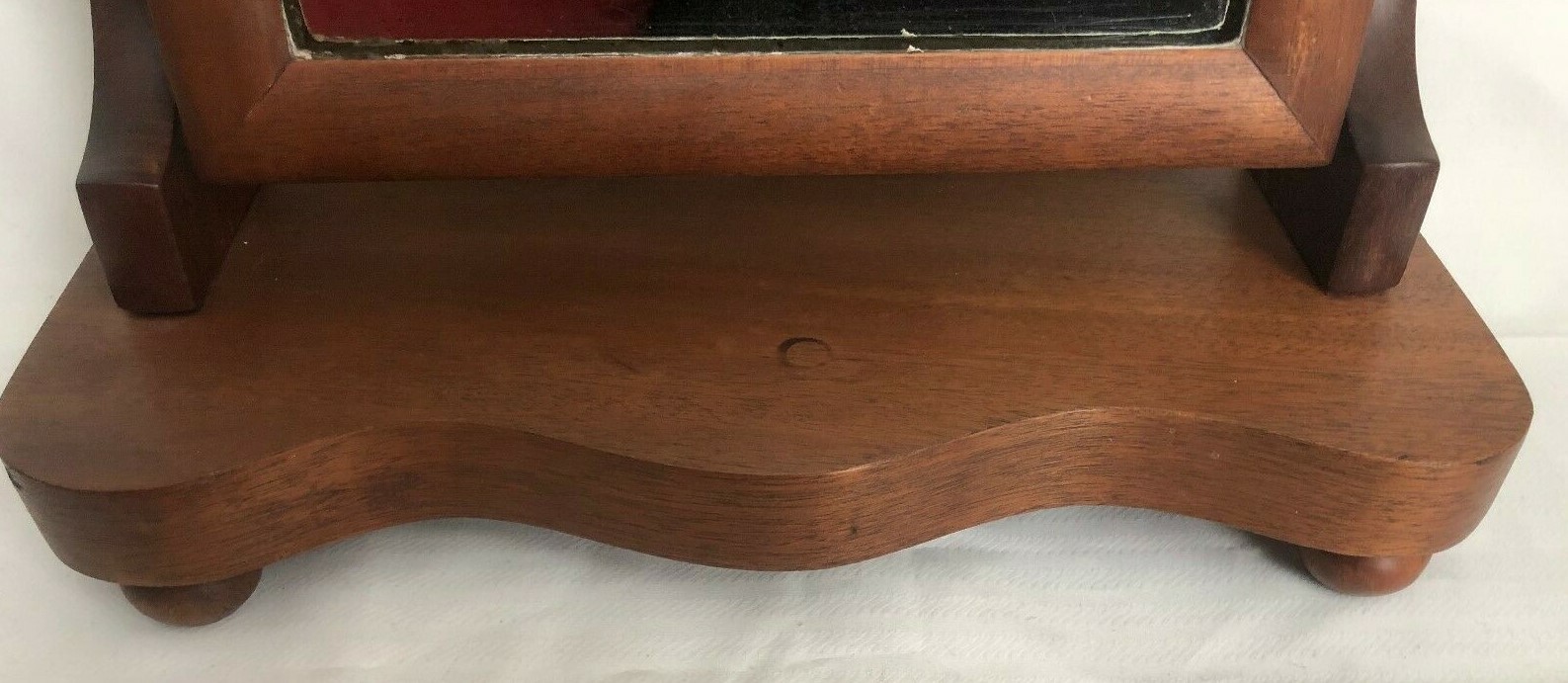 Large Antique Craftsman Quality Wooden Shaving Mirror Dresser Vanity Tilt Stand