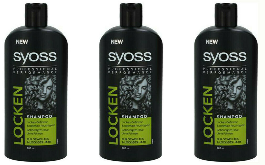 3x Syoss Professional Performance Locken Shampoo,500 ml NEU