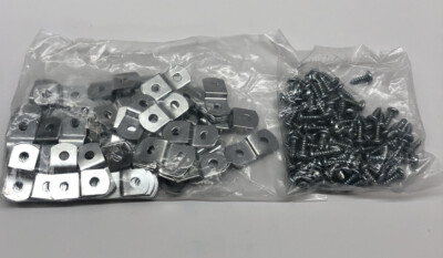 100 x 1/8'' Picture Frame Offset Clips With Screws for Canvas, Mirrors, etc