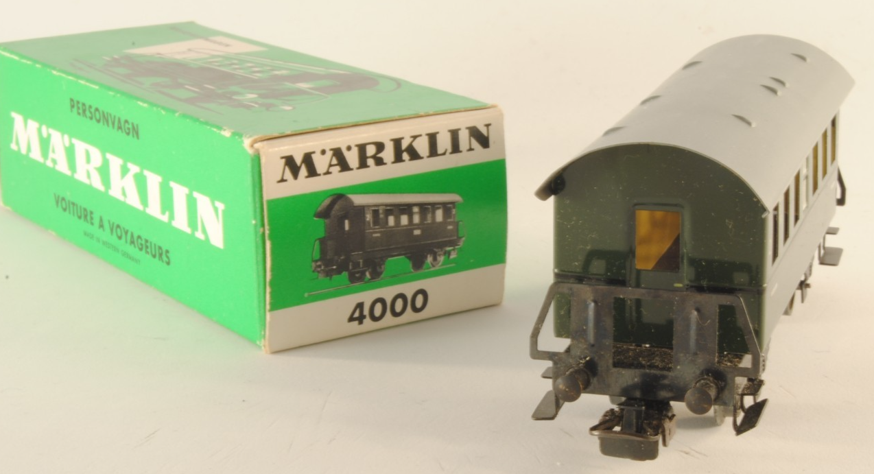 Marklin 4000 Carrozza passeggeri 2a classe vagone DB verde 2 assi H0 1:87