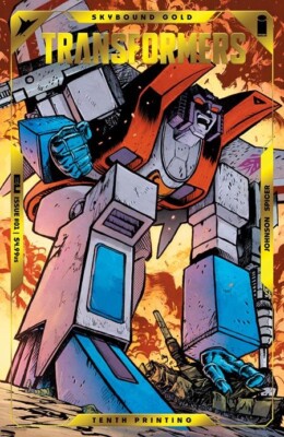 TRANSFORMERS #1 Tenth Print CVR B Starscream Gold Foil Emboss PREORDER 12/18