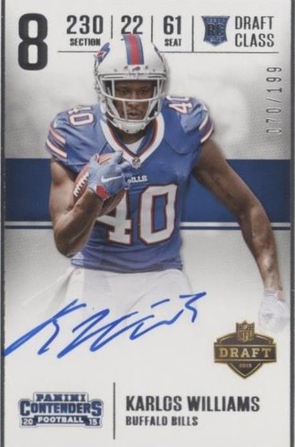 2015 Panini Contenders Karlos Williams #DC-KW