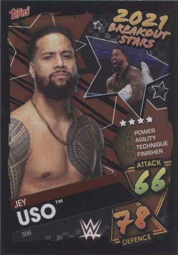 2021 Topps WWE Slam Attax - Jey Uso #306