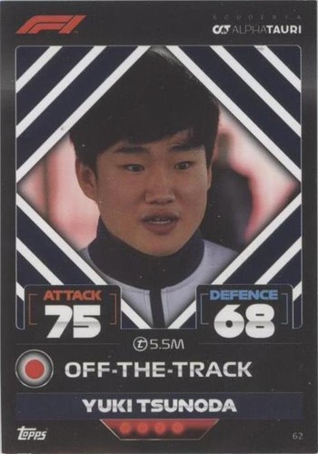 2025 Topps Turbo Attax #316 Yuki Tsunoda Diamond Pull Red