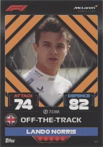 2022 Topps F1 Turbo Attax - Lando Norris #42