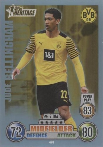 2022-23 Match Attax Jude Bellingham Black Edge Edition PSA
