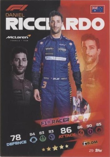 2021 Topps F1 Turbo Attax - Daniel Ricciardo #29