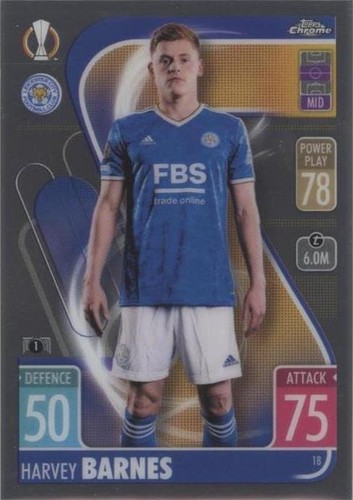 2021-22 Topps Chrome Match Attax UCL Harvey Barnes #18