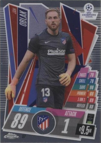 2020-21 Topps Chrome Match Attax UCL Jan Oblak #57