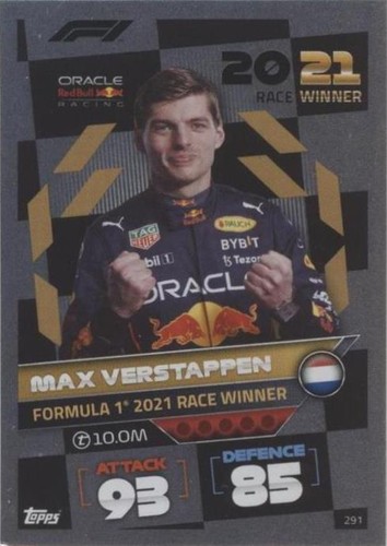 2022 Topps F1 Turbo Attax - Max Verstappen #291