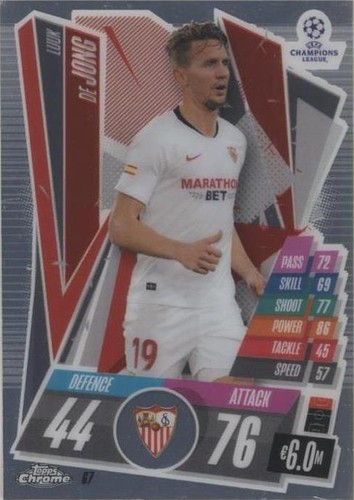 Frenkie de Jong Chrome Shield SC 5 Match Attax Euro 2024
