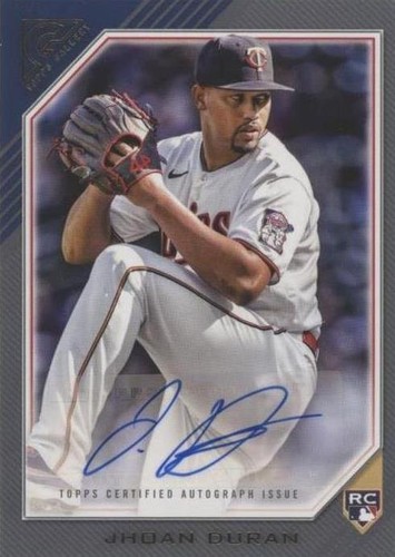 topps now auto ジャラン・デュラン　直筆サインカード Jhoan Duran Autographed Rookie 2022 Topps Gallery #RA-JHO