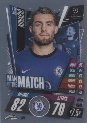 2020-21 Topps Chrome Match Attax UCL Mateo Kovačić #180