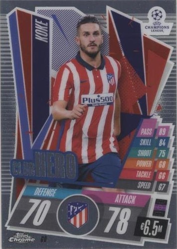 2020-21 Topps Chrome Match Attax UCL Koke #60