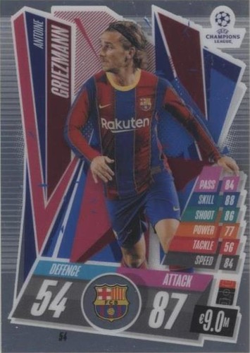 2020-21 Topps Chrome Match Attax UCL Antoine Griezmann #54