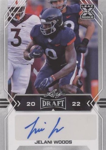 2022 Leaf Draft Jelani Woods #BA-JW1