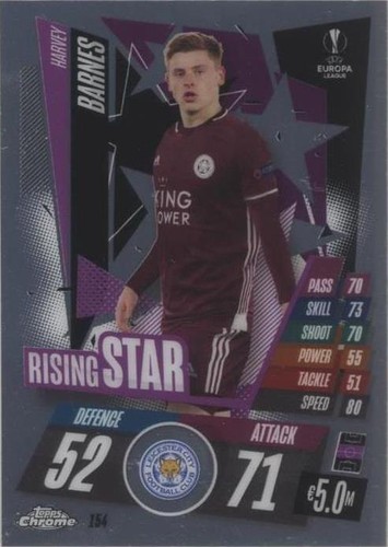 2020-21 Topps Chrome Match Attax UCL Harvey Barnes #154