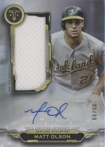 2019 Topps Triple Threads - Matt Olson #AUJR-MO