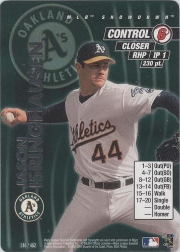 2001 MLB Showdown - Jason Isringhausen #316