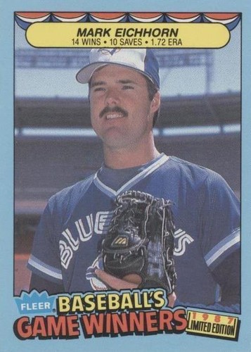 1987 Fleer Limited Edition Baseball's Game Winners - Mark Eichhorn #14