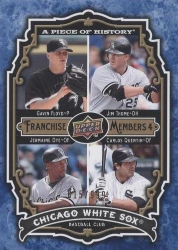 2009 Upper Deck A Piece of History - Carlos Quentin Gavin Floyd Jermaine Dye #FM-GTDQ