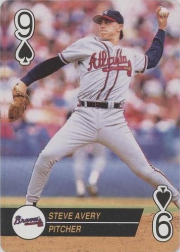 1994 Bicycle Baseball Aces Playing Cards - Steve Avery #9S