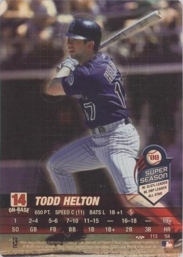2004 MLB Showdown Trading Deadline - Todd Helton #113