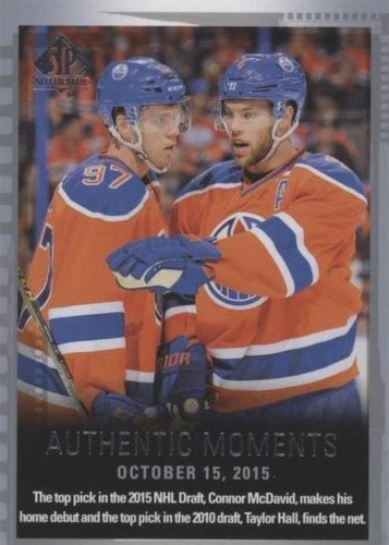 2015-16 SP Authentic - Connor McDavid Taylor Hall #160