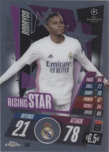 2020-21 Topps Chrome Match Attax UCL Rodrygo #155