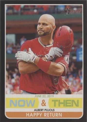 Albert Pujols 2018 Topps Heritage High Number NOW & THEN 3,000 