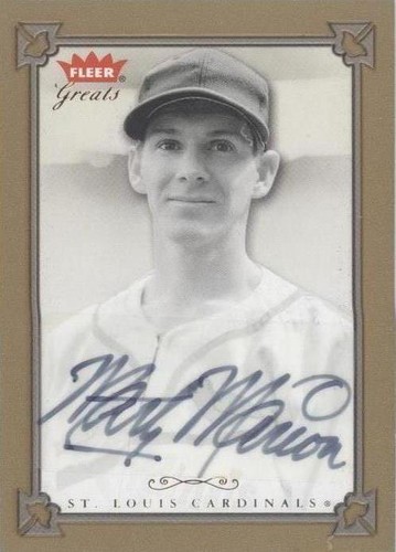 2004 Fleer Greats of the Game - Marty Marion #GBA-MM