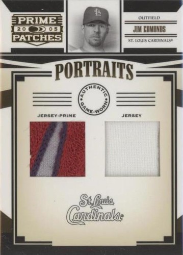 2005 Donruss Prime Patches - Jim Edmonds #P-45