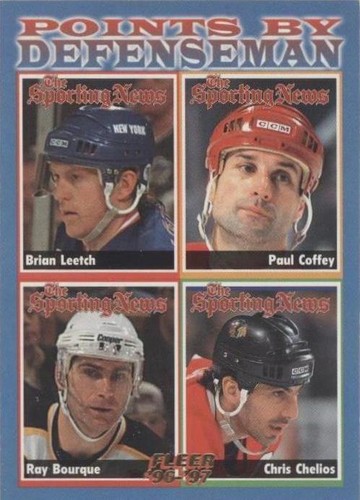 1996-97 Fleer - Brian Leetch Chris Chelios Paul Coffey #140