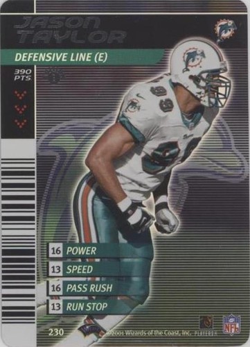 2001-02 NFL Showdown 1st Edition Jason Taylor #230