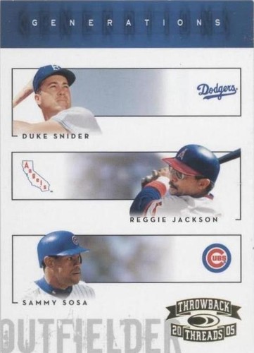 2005 Donruss Throwback Threads - Duke Snider Reggie Jackson Sammy Sosa #G-1