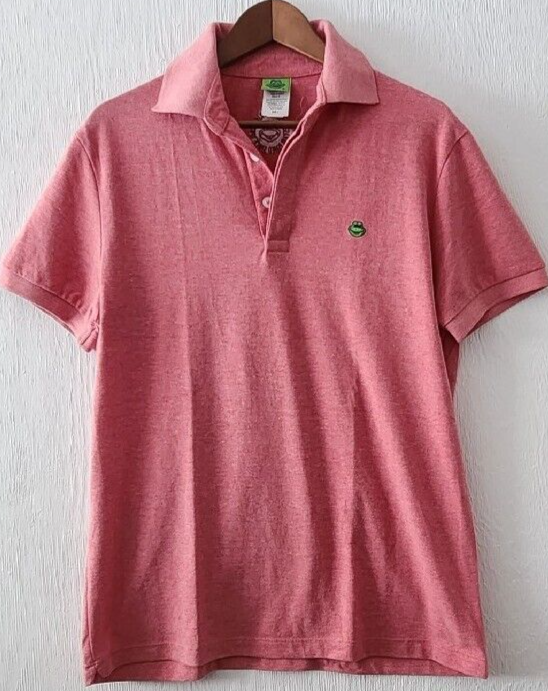 Men's size Large Pink Polo Frog Logo Shirt by Unknown brand