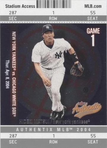 2004 Fleer Authentix - Hideki Matsui #89