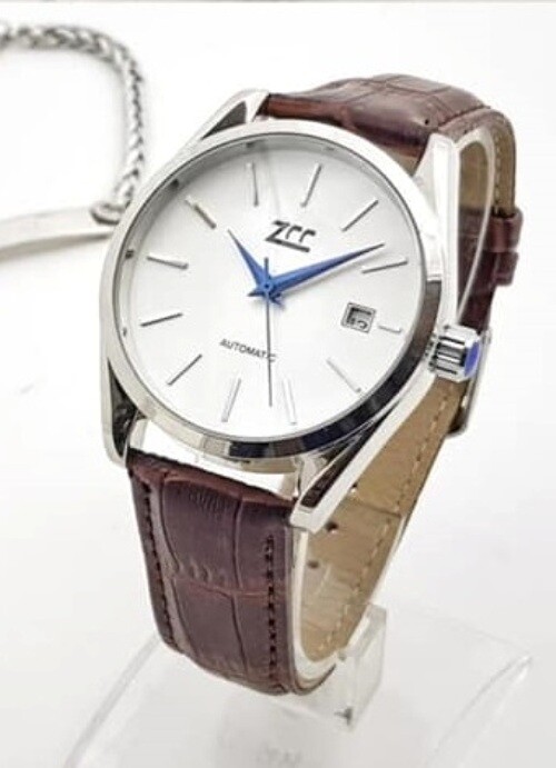 Orologio Polso Zcc G5030 Uomo Analogico Automatico Data Elegante Moda Marron lac